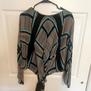 Black and blue Marciano tie shirt